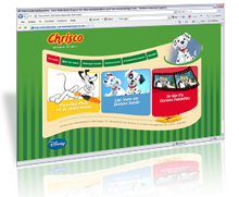 Chrisco Disney Hundekiks | Kunden fik: Konkurrence, kontaktforme, nyhedsbrevtilmelding, XHTML, JavaScript og CSS design.